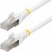 StarTech.com 100ft White CAT6a Ethernet Cable, Snagless RJ45, 10G, 100W PoE, S/FTP, LSZH, 27AWG Pure Copper, 500MHz, Shielded Network Cord - Snagless S/FTP Cat6a cable supports 10Gbps and 500MHz; Ideal for 10GBASE-T networks/switches; Low Near-End Crossta