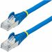 StarTech.com 100ft Blue CAT6a Ethernet Cable, Snagless RJ45, 10G, 100W PoE, S/FTP, LSZH, 27AWG Pure Copper, 500MHz, Shielded Network Cord - Snagless S/FTP Cat6a cable supports 10Gbps and 500MHz; Ideal for 10GBASE-T networks/switches; Low Near-End Crosstal