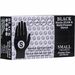 Inteplast Examination Gloves - 4 mil (0.10 mm) Thickness x 9.50" (241.30 mm) Glove Length - Small Size - For Right/Left Hand - Black - Latex-free, Non-sterile - For Food - 100 / Box