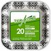 Chef Elite Table Accents - Premium Paper Plates - 8.5" - Soak-proof - Square - 20Pk - Microwave Safe - Paper Body - Square - 20 / Pack