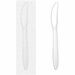 Dorfin Table Accents - Polypropylene Knives - 6.3" - Individually Wrapped - Plastic, Polypropylene - White - 1000 Box