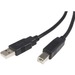 StarTech.com 1 ft USB 2.0 A to B Cable - M/M - Type A Male USB - Type B Male USB - 1ft - Black