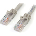 StarTech.com 1 ft Gray Snagless Cat5e UTP Patch Cable - Category 5e - 1 ft - 1 x RJ-45 Male Network - 1 x RJ-45 Male Network - Gold-plated Connectors - Gray