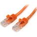StarTech.com Snagless patch cable - RJ-45 (M) - RJ-45 (M) - 6 ft - UTP - ( CAT 5e ) - Orange - Category 5e - 6 ft - 1 x RJ-45 Male - 1 x RJ-45 Male - Orange