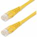 StarTech.com 1 ft Yellow Molded Cat5e UTP Patch Cable - Make Fast Ethernet network connections using this high quality Cat5e Cable, with Power-over-Ethernet capability - 1ft Cat5e Patch Cable - 1ft Cat 5e Patch Cable - 1ft Cat5e Patch Cord - 1ft Molded Pa