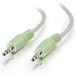 C2G 12ft 3.5mm M/M Stereo Audio Cable (PC-99 Color-Coded) - Mini-phone Male - Mini-phone Male - 12ft - Beige