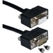 QVS UltraThin Triple Shielded Cable - HD-15 Male - HD-15 Male - 6ft - Black