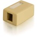 C2G 1-Port Keystone Jack Surface Mount Box - Ivory - 1 x Socket(s) - Ivory