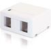 C2G 2-Port Keystone Jack Surface Mount Box - White - 2 x Socket(s) - White