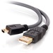 C2G Ultima Series 16.4ft USB A to USB Mini B Cable - USB to Mini B Cable - USB 2.0 - Black - M/M - Type A Male USB - Mini Type B Male USB - 16.4ft - Charcoal