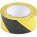 Tatco Hazard/Aisle Marking Tape - 36 yd Length x 2" Width - Adhesive Backing - 1 / Roll - Yellow, Black
