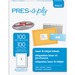 PRES-a-ply Labels - 8 1/2" Width x 11" Length - Permanent Adhesive - Rectangle - Laser, Inkjet - White - 100 / Box