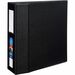 Avery Heavy Duty Binder4" , One Touch&trade; Locking D Rings, Black - 4" Binder Capacity - Letter - 8 1/2" x 11" Sheet Size - 780 Sheet Capacity - Ring Fastener(s) - 4 Internal Pocket(s) - Polypropylene - Black - Label Holder, Pocket, Heavy Duty, One Touch Ring, Long Lasting, Tear Resistant, Split Resistant - 1 Each