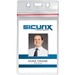 SICURIX Sealable ID Badge Holder - Support 2.62" x 3.75" Media - Vertical - Vinyl - 50 / Pack - Clear