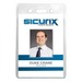 SICURIX ID Badge Holder - Vertical - 2.4" x 3.4" x - Vinyl - 12 / Pack - Clear