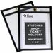 C-Line Stitched Vinyl Shop Ticket Holders - Support 4" (101.60 mm) x 6" (152.40 mm) Media - Vinyl - 25 / Box - Clear, Black - Sturdy