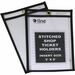 C-Line Stitched Vinyl Shop Ticket Holders - Support 5" (127 mm) x 8" (203.20 mm) Media - Vinyl - 25 / Box - Black, Clear