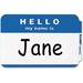 C-Line Hello My Name Is Adhesive Name Badges - "Hello My Name Is" - 3 1/2" x 2 1/4" Length - Rectangle - Blue - 100 / Box