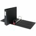 Cardinal Label Holder Round Ring Binder - 3" Binder Capacity - Letter - 8 1/2" x 11" Sheet Size - 575 Sheet Capacity - 1 1/2" Spine Width - 3 x Round Ring Fastener(s) - 2 Inside Front & Back Pocket(s) - Vinyl - Black - 1.60 lb - Recycled - Open and Closed