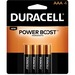 Duracell Coppertop Alkaline AAA Battery - MN2400 - For Multipurpose - AAA - 1.5 V DC - 4 / Pack