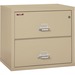 FireKing Insulated File Cabinet - 2-Drawer - 31.1" x 22.1" x 27.8" - 2 x Drawer(s) for File - Letter, Legal - Lateral - Fire Resistant - Parchment - Powder Coated - Steel