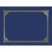 Geographics Letter, A4+ Recycled Certificate Holder - 8 1/2" x 11" , 10" x 8" , 8 17/64" x 11 11/16" - Linen - Navy Blue - 30% Recycled - 6 / Pack