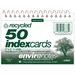 Roaring Spring Environotes Ruled Lined Perforated Spiralbound Recycled Index Cards - 50 Sheets - 100 Pages - Printed - Spiral Bound - Front Ruling Surface - 43 lb Basis Weight - 160 g/m² Grammage - 3 1/2" x 5" - 0.30" x 5"3.5" - White Paper - Recycle