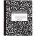 Roaring Spring Wide Ruled Flexible Cover Composition Book, 8.5" x 7" 48 Sheets, Black Marble - 48 Sheets - 96 Pages - Printed - Sewn/Tapebound - Both Side Ruling Surface Red Margin - 15 lb Basis Weight - 56 g/m² Grammage - 8 1/2" x 7" - 0.25" x 7"8.5