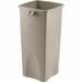 Rubbermaid Commercial Untouchable Square Container - 23 gal Capacity - Square - 30.9" Height x 15.5" Width x 16.5" Depth - Plastic - Beige - 1 Each