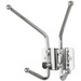 Safco 2-Hook Contemporary Steel Coat Hooks - 2 Hooks - 4.54 kg Capacity - for Garment - Steel - Silver - 1 Each