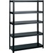 Safco Boltless Steel Shelving - 48" x 18" x 72" - 5 x Shelf(ves) - 453.59 kg Load Capacity - Black - Powder Coated - Steel - Assembly Required