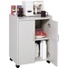 Safco Mobile Refreshment Utility Cart - 90.72 kg Capacity - 4 Casters - 2" (50.80 mm) Caster Size - Wood - x 18" Width x 23" Depth x 31" Height - Gray - 1 Each