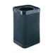 Safco At-Your-Disposal 12" Open Waste Receptacle - 38 gal Capacity - 12" Opening Diameter - 32" Height x 18" Width x 18" Depth - Polyethylene - Black - 1 Each