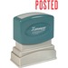 Xstamper POSTEDTitle Stamp - Message Stamp - "POSTED" - 0.50" Impression Width x 1.63" Impression Length - 100000 Impression(s) - Red - Recycled - 1 Each