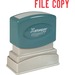 Xstamper FILE COPY Title Stamp - Message Stamp - "FILE COPY" - 0.50" Impression Width x 1.63" Impression Length - 100000 Impression(s) - Red - Recycled - 1 Each