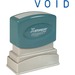 Xstamper VOID One Color Title Stamp - Message Stamp - "VOID" - 0.50" Impression Width x 1.63" Impression Length - 100000 Impression(s) - Blue - Recycled - 1 Each