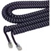 Softalk Tangle Free Telephone Twisstop Cords - 25 ft Phone Cable for Phone - First End: 1 x RJ-11 Phone - Male - Second End: 1 x RJ-11 Phone - Male - Gold Plated Contact - Black - 1 Each