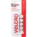 VELCRO® Sticky Back Coins - 0.62" (15.7 mm) Length x 0.62" (15.7 mm) Width - 15 / Pack - White