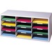 Fellowes 12-Compartment Sorter Literature Organizer - 12 Compartment(s) - Compartment Size 2.50" (63.50 mm) x 9" (228.60 mm) x 11.63" (295.27 mm) - 12.9" Height x 29" Width x 11.9" Depth - Corrugated - Dove Gray - Particleboard - 1 Each