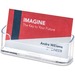 Deflecto Business Card Holder - 1.81" (46.04 mm) x 3.88" (98.43 mm) x 1.38" (34.92 mm) x - Plastic - 1 Each - Clear