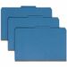 Smead SafeSHIELD 2/5 Tab Cut Legal Recycled Classification Folder - 8 1/2" x 14" - 2" Expansion - 2 x 2S Fastener(s) - 2" Fastener Capacity for Folder - Top Tab Location - Right of Center Tab Position - 2 Divider(s) - Pressboard - Dark Blue - 100% Recycled - 10 / Box