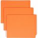 Smead Shelf-Master Straight Tab Cut Letter Recycled End Tab File Folder - 8 1/2" x 11" - 3/4" Expansion - Orange - 10% Recycled - 100 / Box