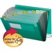 Smead Ultracolor Letter Expanding File - 8 1/2" x 11" - 7/8" Expansion - 12 Pocket(s) - 12 Divider(s) - Polypropylene - Green - 1 Each