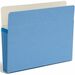 Smead Straight Tab Cut Letter Recycled File Pocket - 8 1/2" x 11" - 3 1/2" Expansion - Top Tab Location - Blue - 10% Recycled - 1 Each