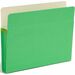 Smead Straight Tab Cut Letter Recycled File Pocket - 8 1/2" x 11" - 3 1/2" Expansion - Top Tab Location - Card Stock - Green - 10% Recycled - 1 Each