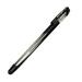 Zebra Pen Duogel Stick Rollerball Stick Pen - Medium Pen Point - Black - Rubber Barrel