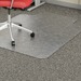 Lorell Low Pile Wide Lip Economy Chairmat - Carpeted Floor - 53" (1346.20 mm) Length x 45" (1143 mm) Width x 95 mil (2.41 mm) Thickness - Lip Size 12" (304.80 mm) Length x 25" (635 mm) Width - Vinyl - Clear