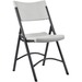 Lorell Heavy-duty Tubular Folding Chairs - Light Gray Polyethylene Seat - Light Gray Polyethylene Back - Dark Gray Steel Frame - Steel, Polyethylene - 4 / Carton