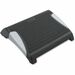 Safco RestEase Adjustable Footrest - 3.25" (82.55 mm) - 5" (127 mm) Adjustable Height - Black, Silver
