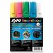 Expo Bright Sticks Marker Set - Bullet Marker Point Style - Pink, Blue, White, Yellow, Green Water Based Ink - Assorted Barrel - 5 / Set